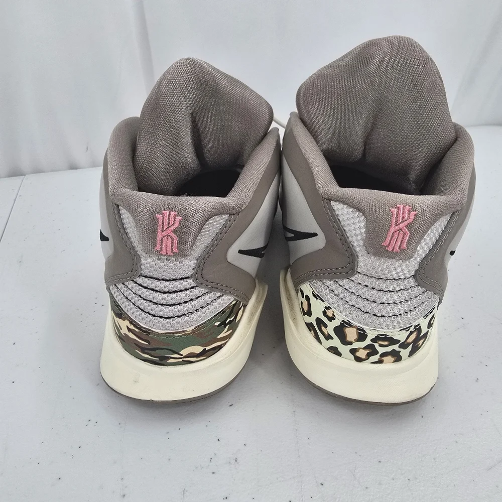 Nike Kyrie Infinity Leopard Camo Print Gray Sneaker Size 7Y/8.5W DD0334-006 EUC.